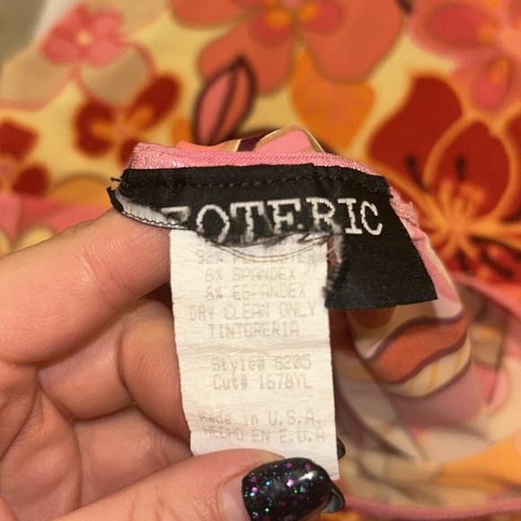 VINTAGE FLORAL BODYCON MIDI VACATION LIGHTWEIGHT SKIRT - Picture 3 of 4